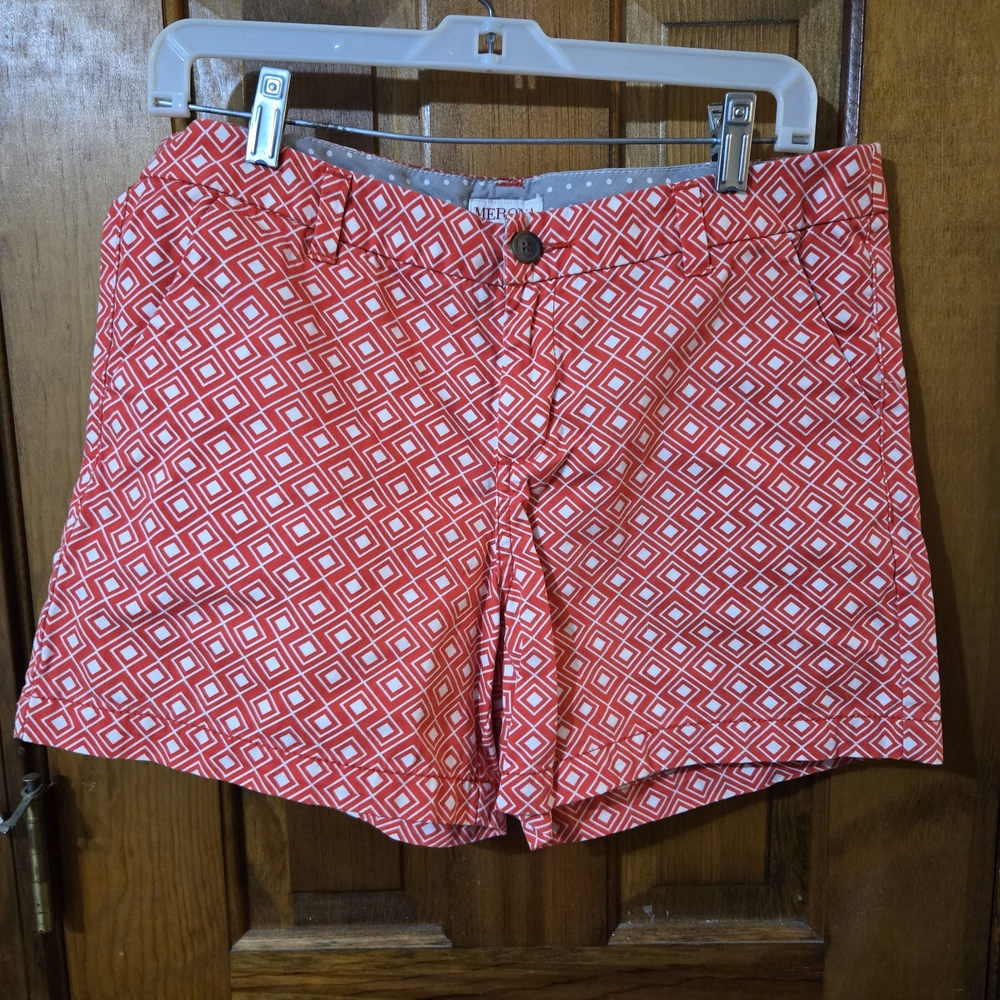 Merona Red Diamond Pattern Women's Shorts
